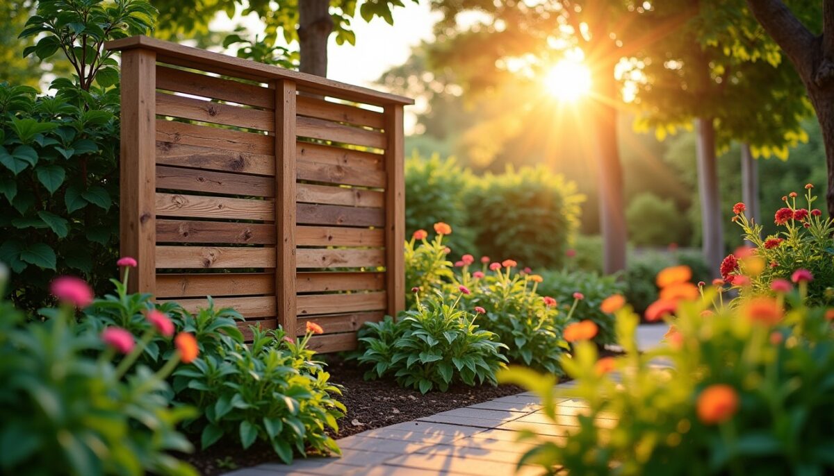 Créez un brise-vue écologique en bois recyclé : un projet simple et durable !